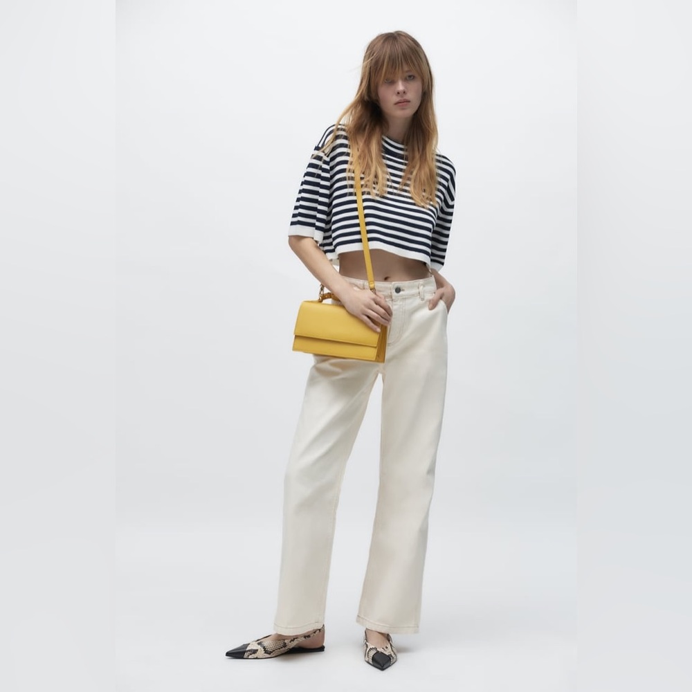 Zara πππYellow Flap Mini City Bag - NWT - Picture 3 of 13